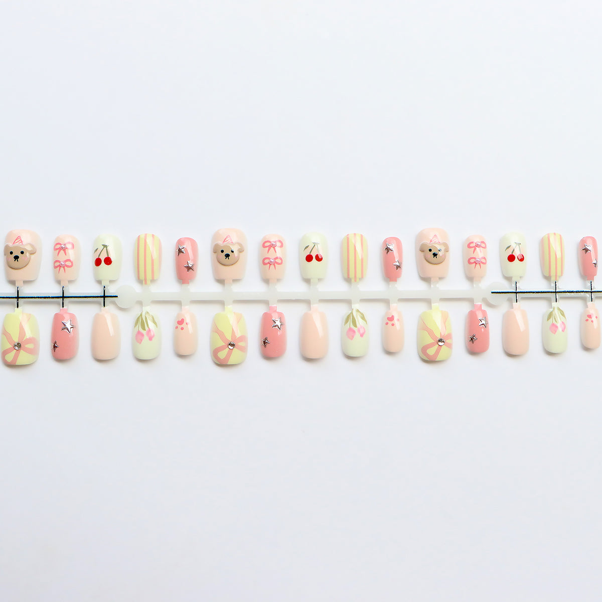 Cute Themed Press-On Nail Art Set Acalora