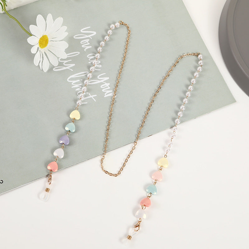 Heart Charm Eyewear Chain Acalora