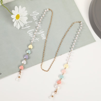 Heart Charm Eyewear Chain Acalora