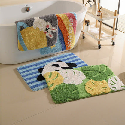 Mermaid-Themed Plush Bath Rug