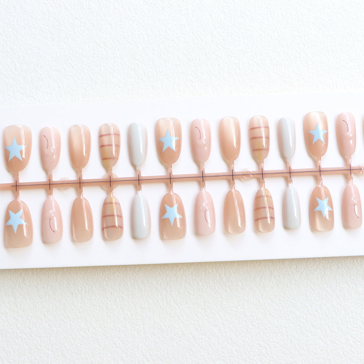 Star-Decorated Press-On Nail Art Acalora