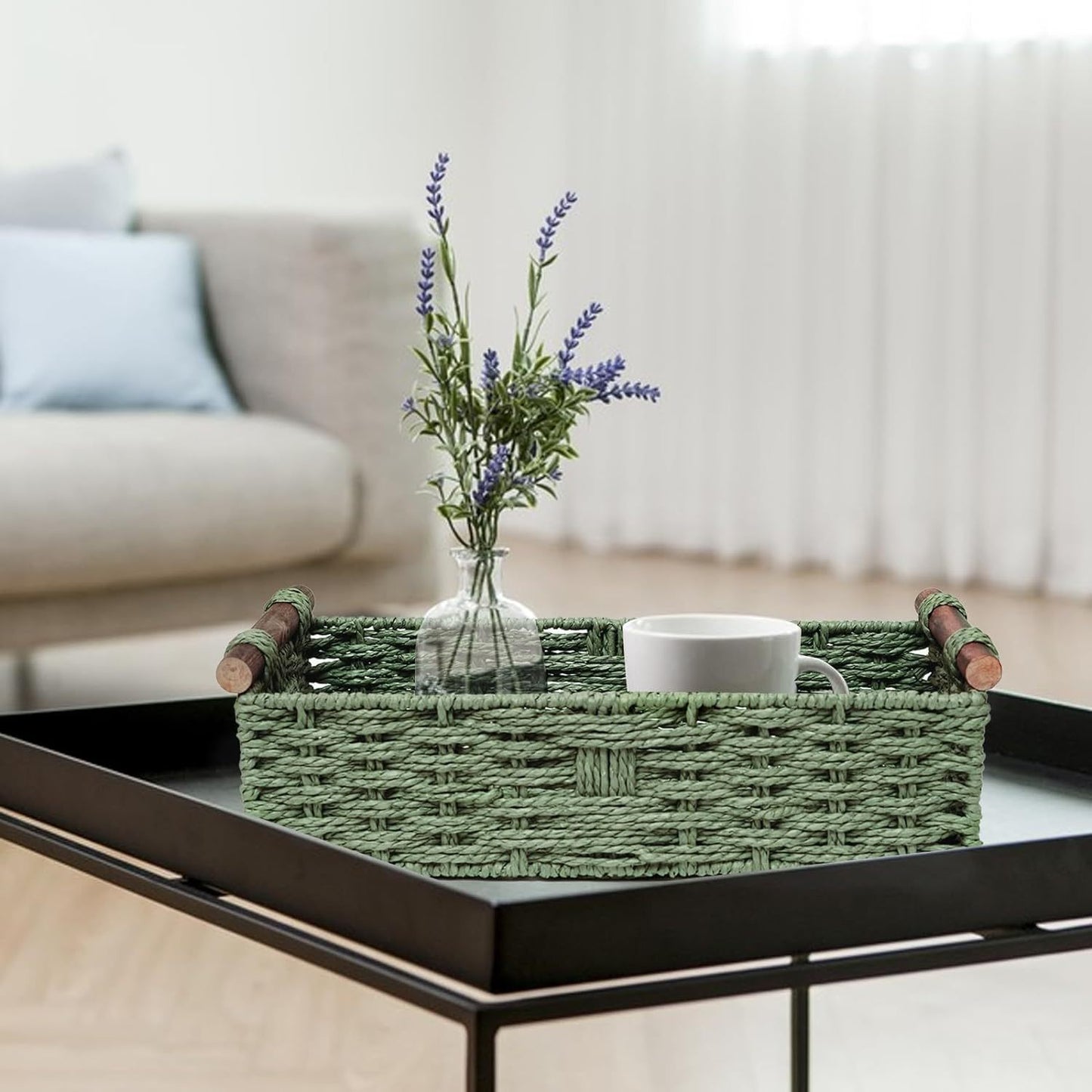 Woven Storage Caddy Basket Acalora
