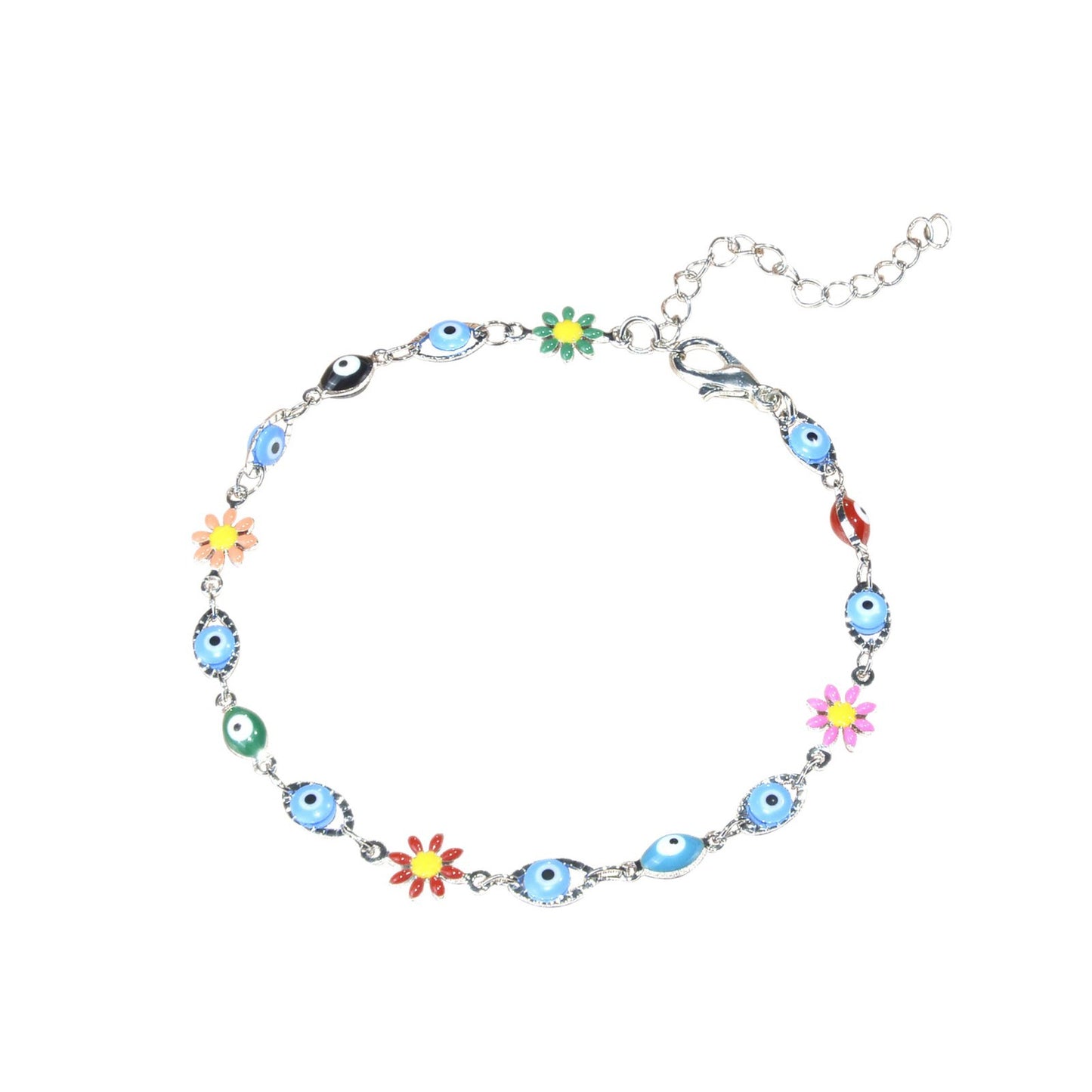 Colorful Evil Eye Charm Bracelet Acalora 1788164354