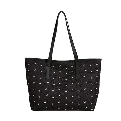 Quilted Tote Bag with Pattern Acalora