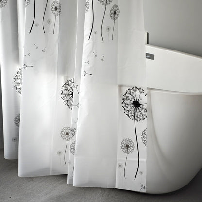 Dandelion Print Shower Curtain