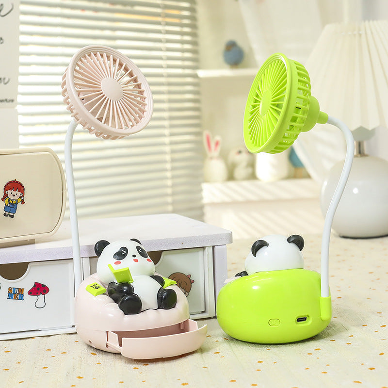 Women Portable Mini Fan with Cute Panda Design Bowlift