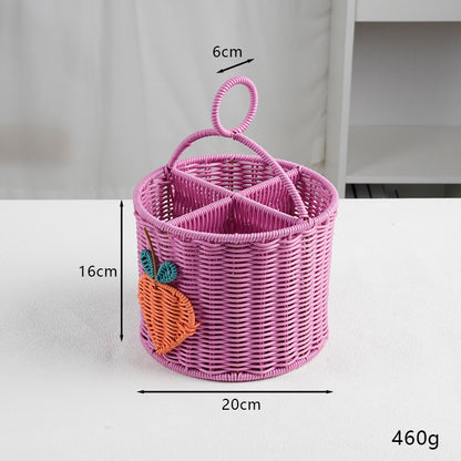 Multi-Compartment Decorative Organizer Basket Acalora