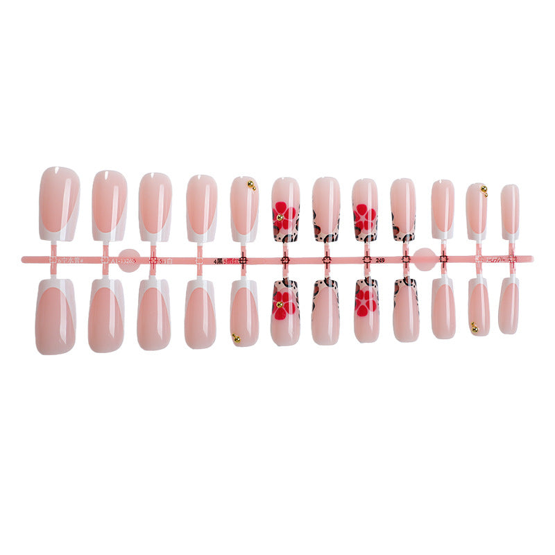 Decorative Flower Press-On Nail Set Acalora