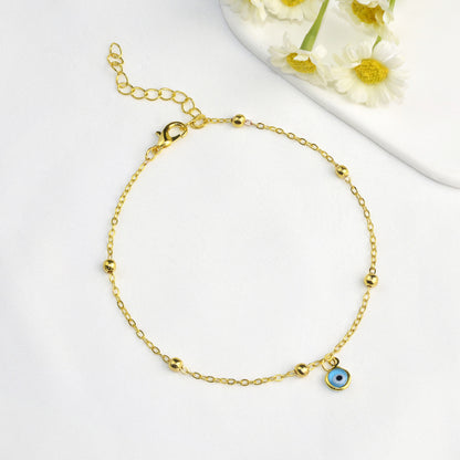 Delicate Evil Eye Anklet Acalora