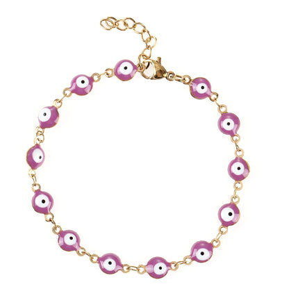 Colorful Evil Eye Charm Bracelet Acalora