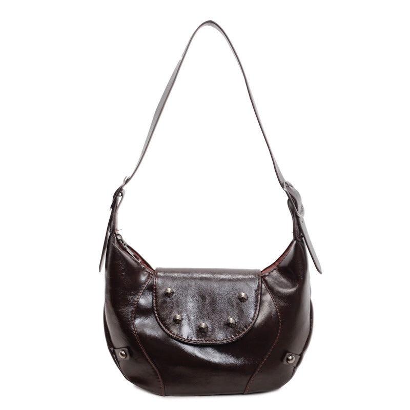 Stylish Leather Hobo Bag Acalora
