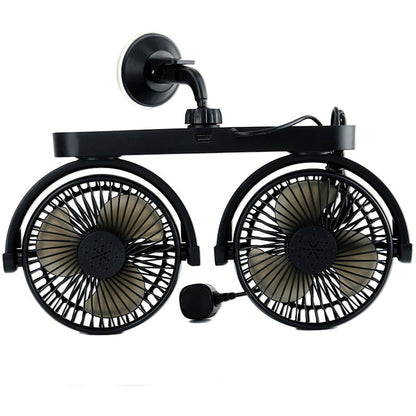 Dual-Head Suction Cup Car Cooling Fan Kalsten