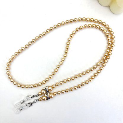 Elegant Pearl Beaded Eyewear Chain Acalora