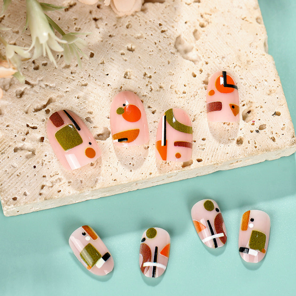 Artificial nails with geometric design Acalora