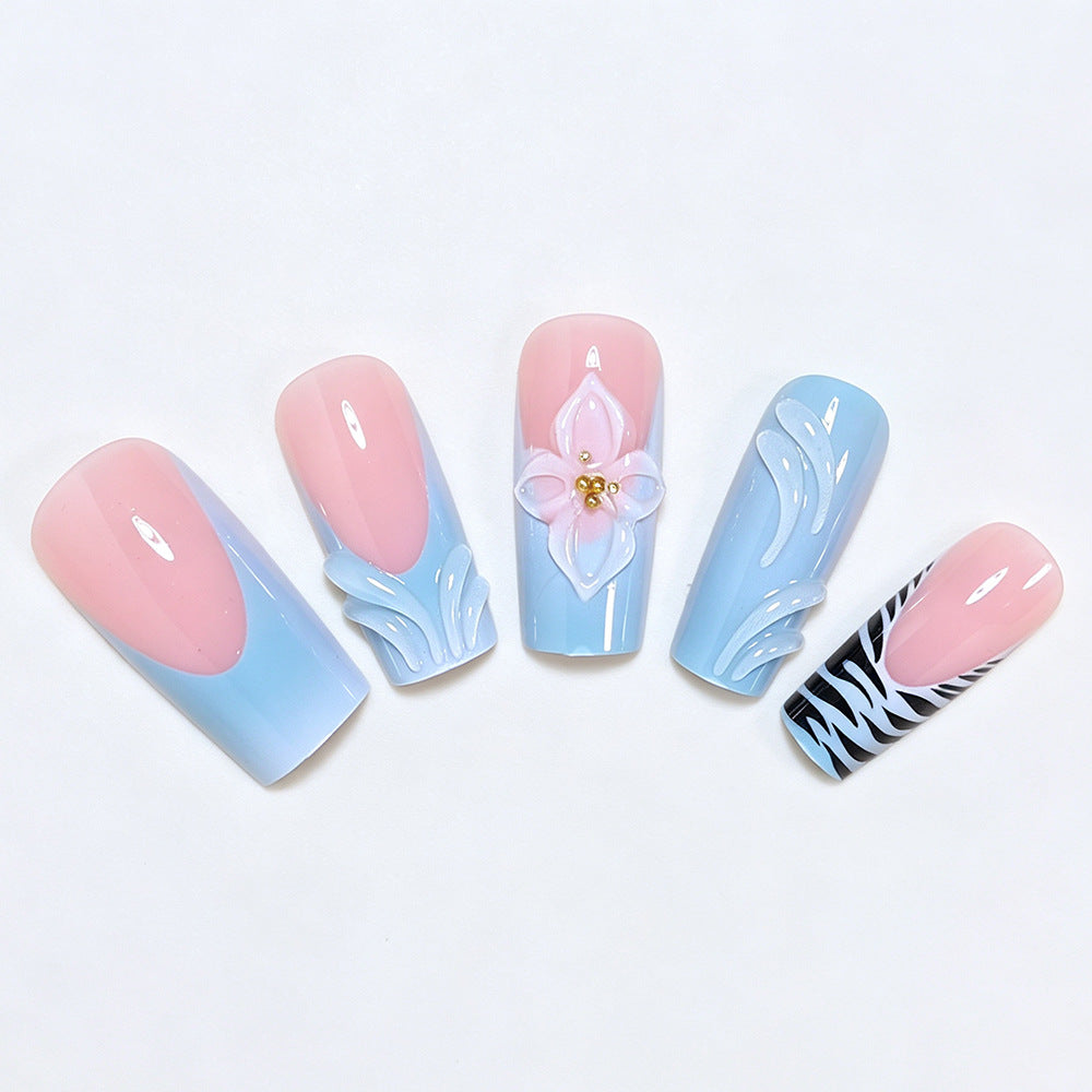 Decorative Long Press-On Nail Art Acalora