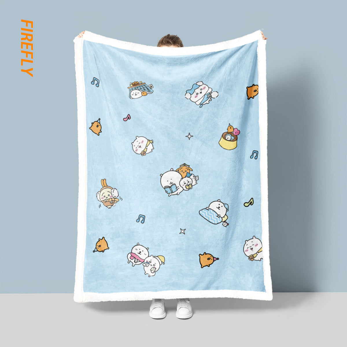 Unisex Cartoon-Themed Fleece Throw Blanket