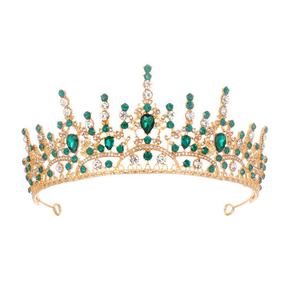 Women's Elegant Crystal Tiara with Filigree Wreath Design