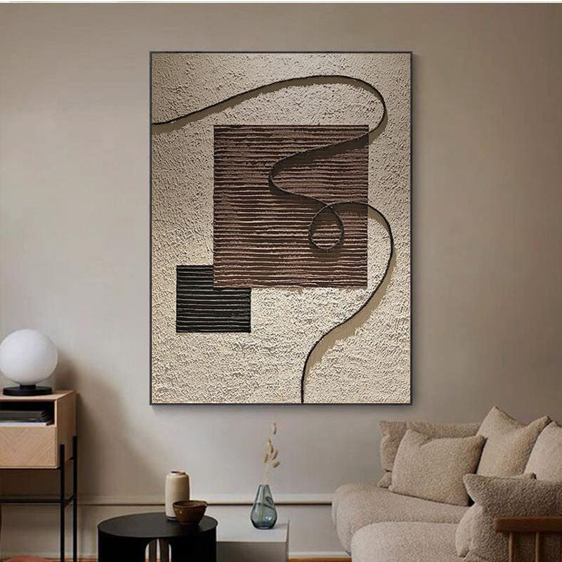 Textured Geometric Wall Canvas Art