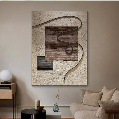 Textured Geometric Wall Canvas Art