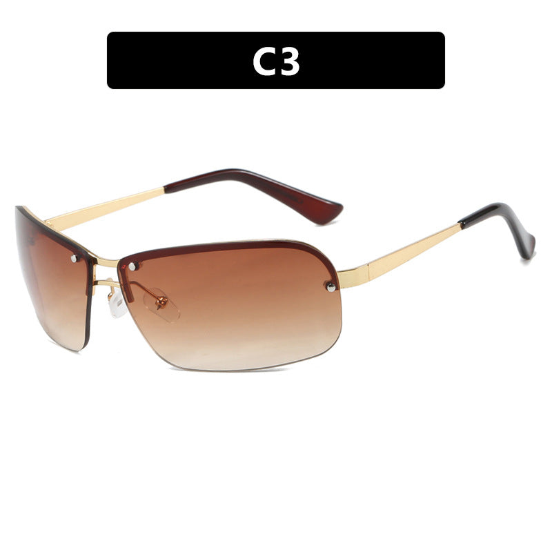 Women's sunglasses with large, elegant lenses and a modern metal frame Brehn