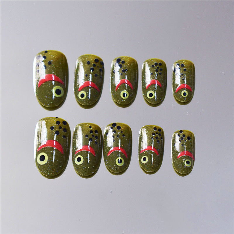 Artistic Fish-Themed Press-On Nails Acalora