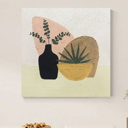 Modern Abstract Plant Illustration Canvas Artwork
