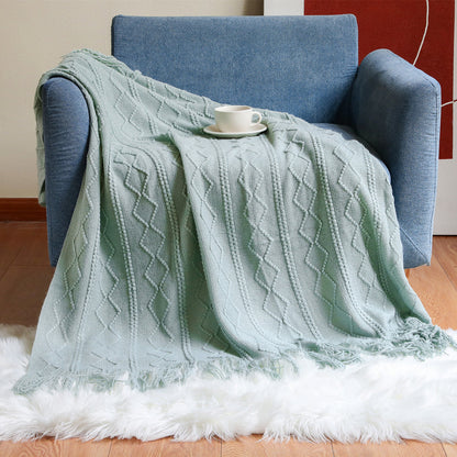 Unisex Cozy Knitted Throw Blanket