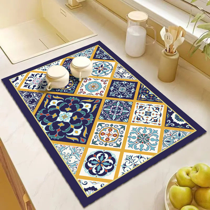 Playful Textured Kitchen Mat Acalora