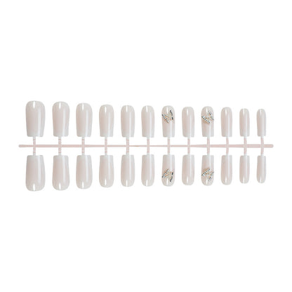 Premium Decorative Press-On Nail Set with Elegant Butterfly Accents Acalora