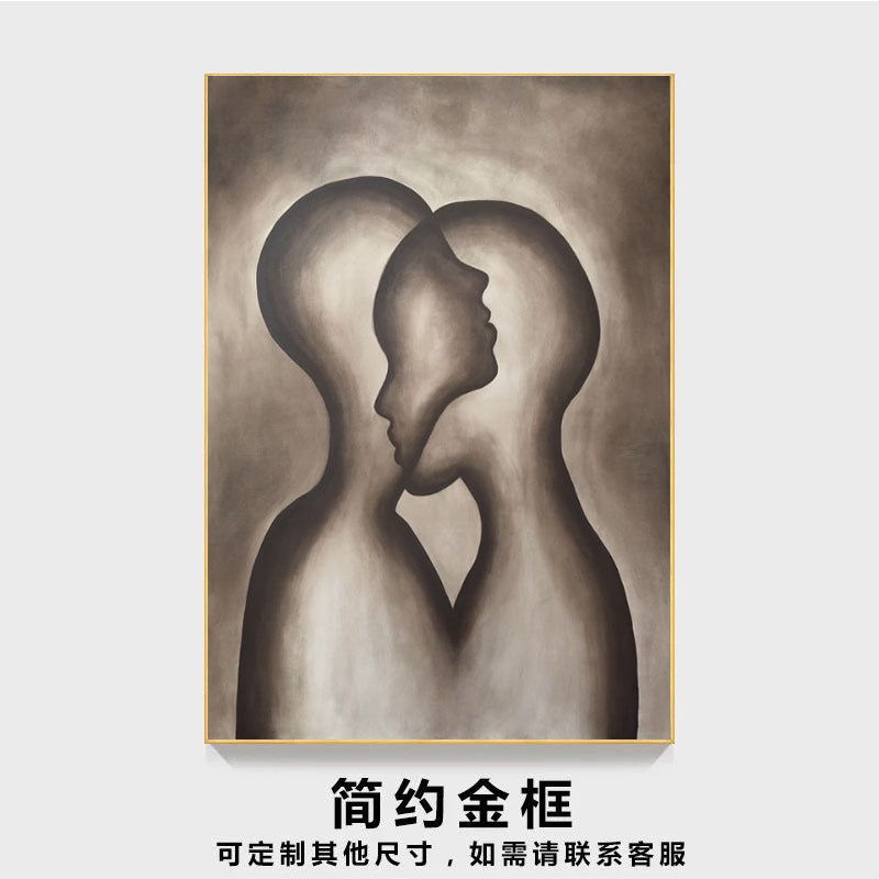 Modern Couple Silhouette Canvas Art