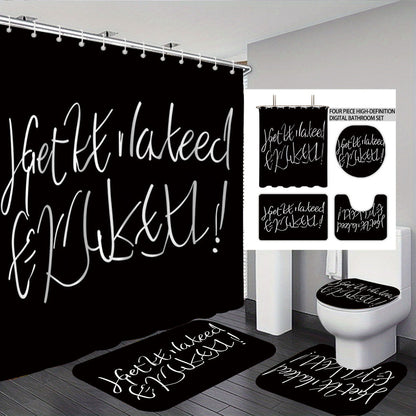 Bathroom Rules Digital Bathroom Décor Set