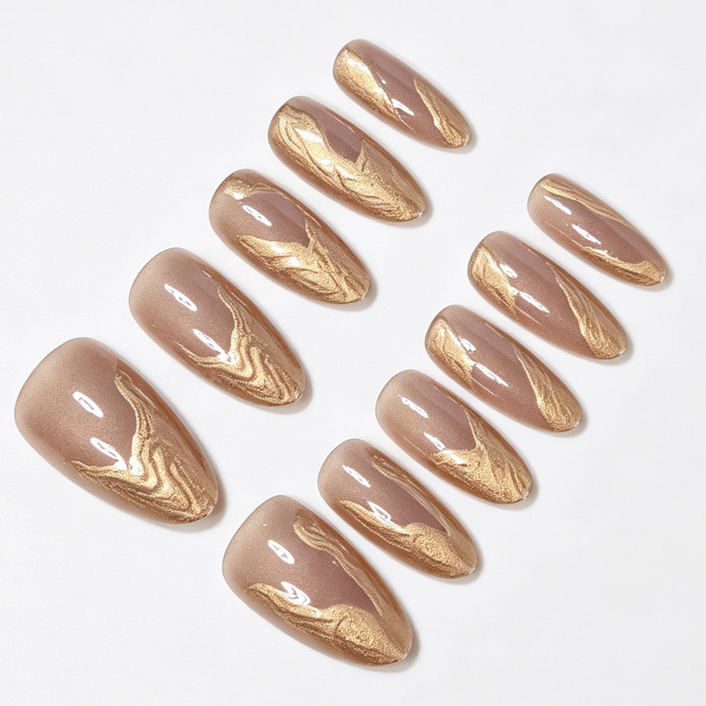 Premium Marble Design Press-On Nail Set Acalora
