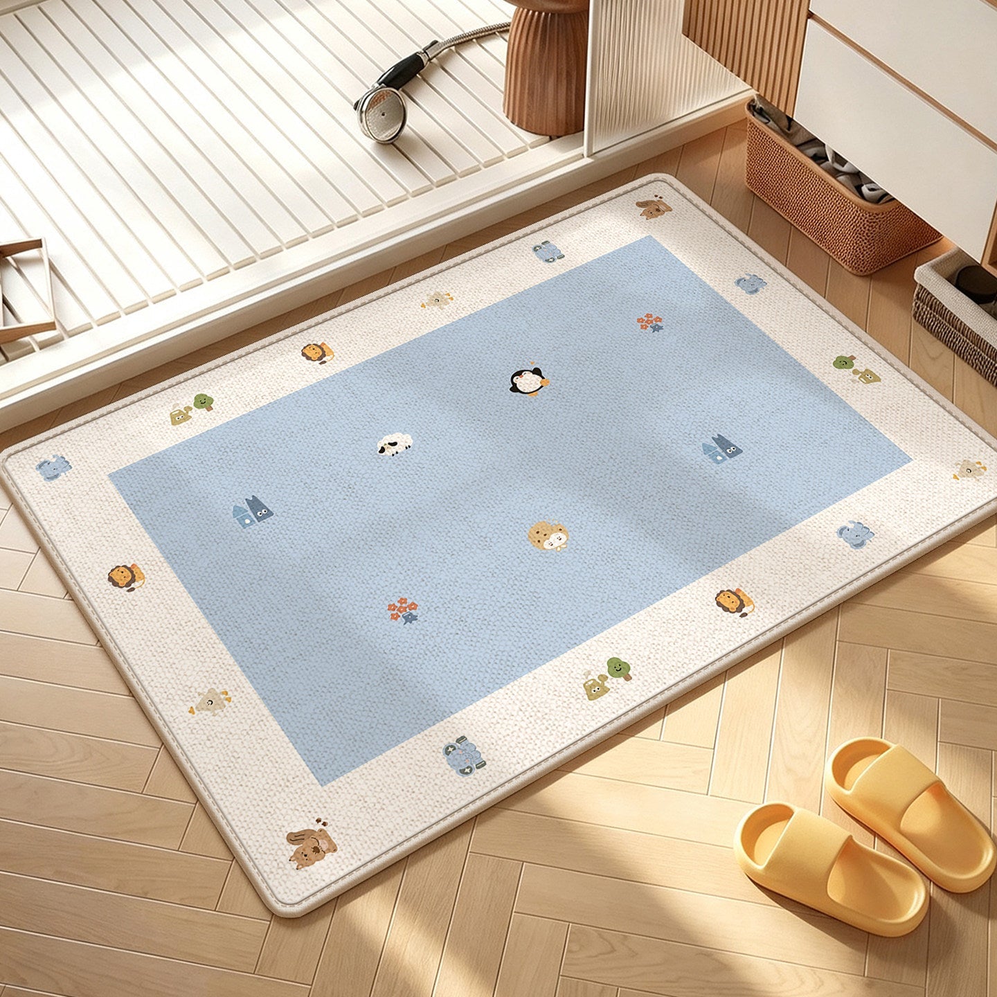 Fun Dot-Patterned Non-Slip Bathroom Mat