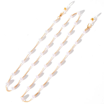 Elegant Pearl Bead Eyewear Chain Acalora