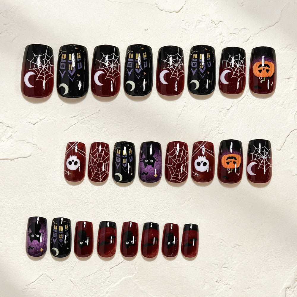 Halloween-Themed Press-On Nail Art Acalora