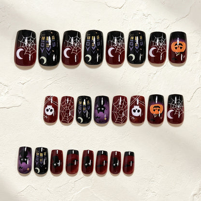 Halloween-Themed Press-On Nail Art Acalora