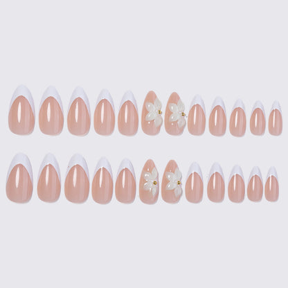 Floral Accent Press-On Nail Set Acalora