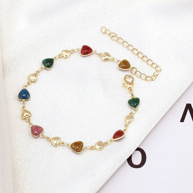 Butterfly and Daisy Charm Anklet Acalora