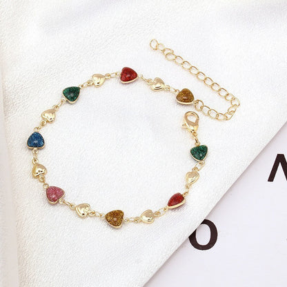 Butterfly and Daisy Charm Anklet Acalora