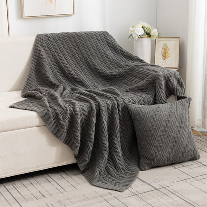 Luxurious Textured Knit Blanket