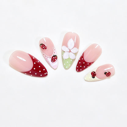 Creative Floral Themed Press-On Nail Art Kit Acalora