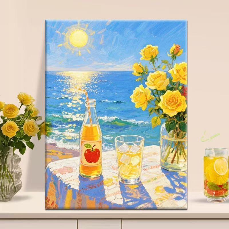 Vibrant Beach-Themed Canvas Art
