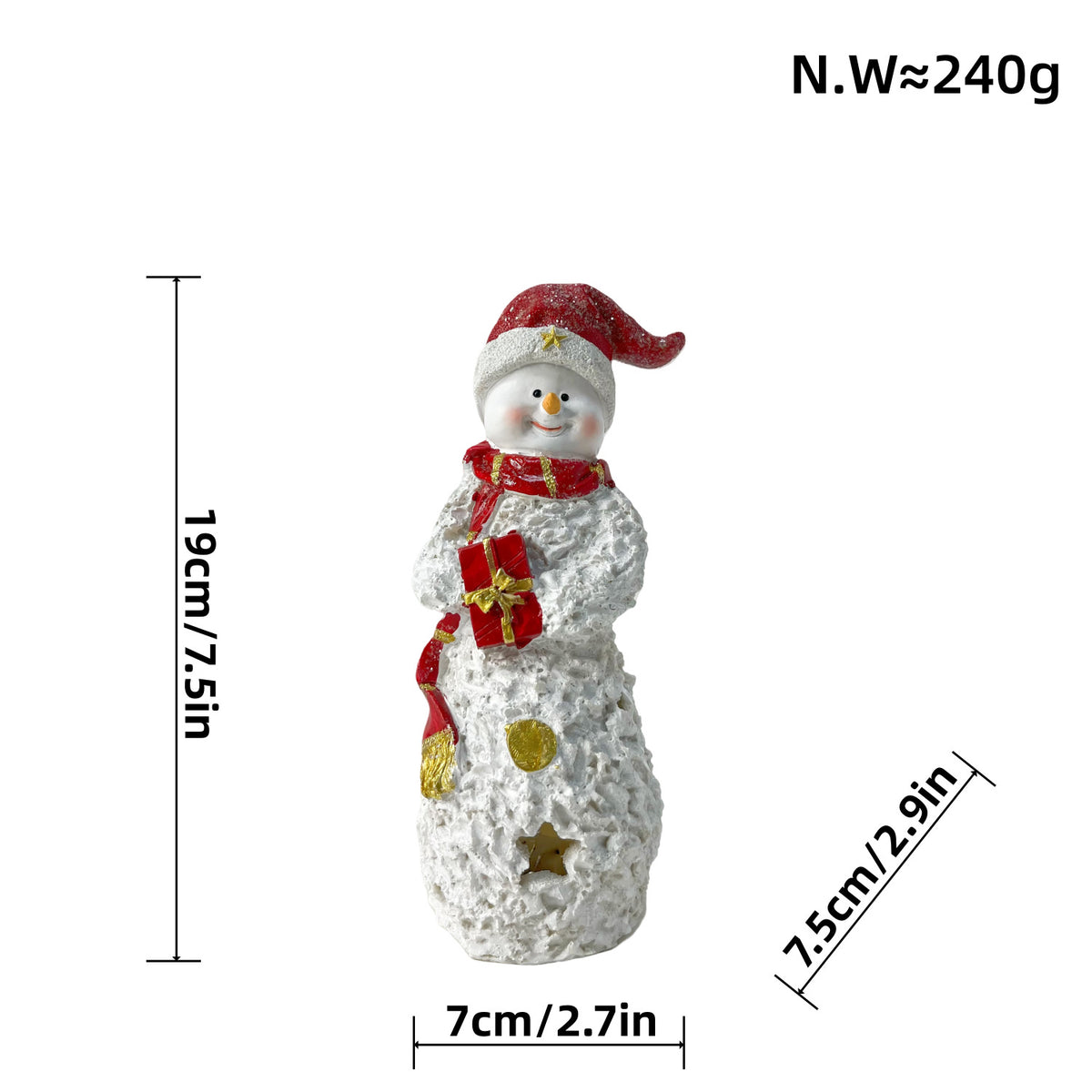 Decorative Snowman Sculpture Acalora