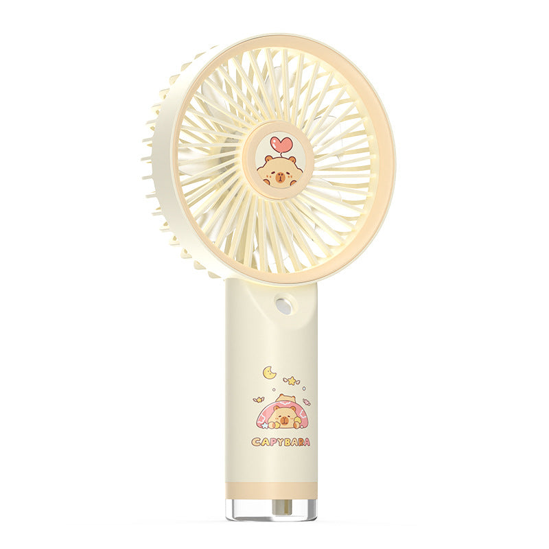 Women's portable hand fan with cute capybara design Kalsten