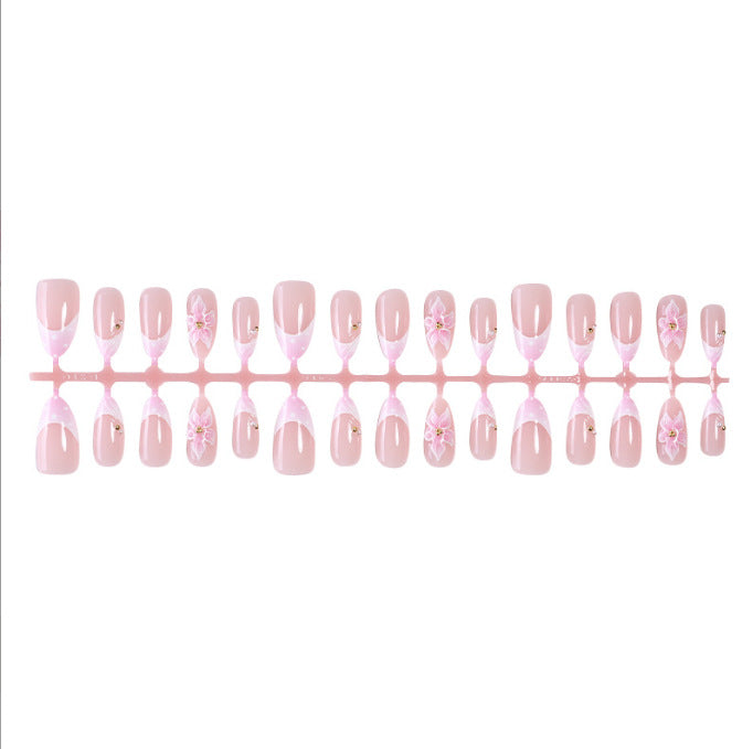 Elegant Floral Design Press-On Nail Set Acalora