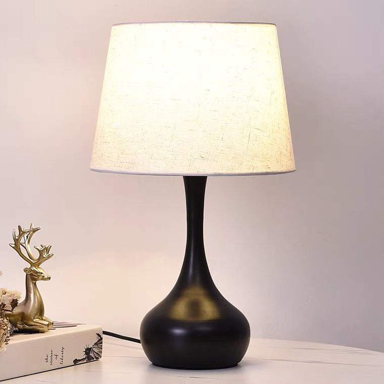 Contemporary Table Lamp with Textured Shade