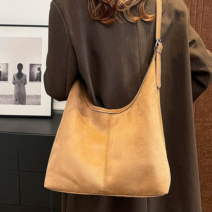 Soft Suede Hobo Shoulder Bag Acalora