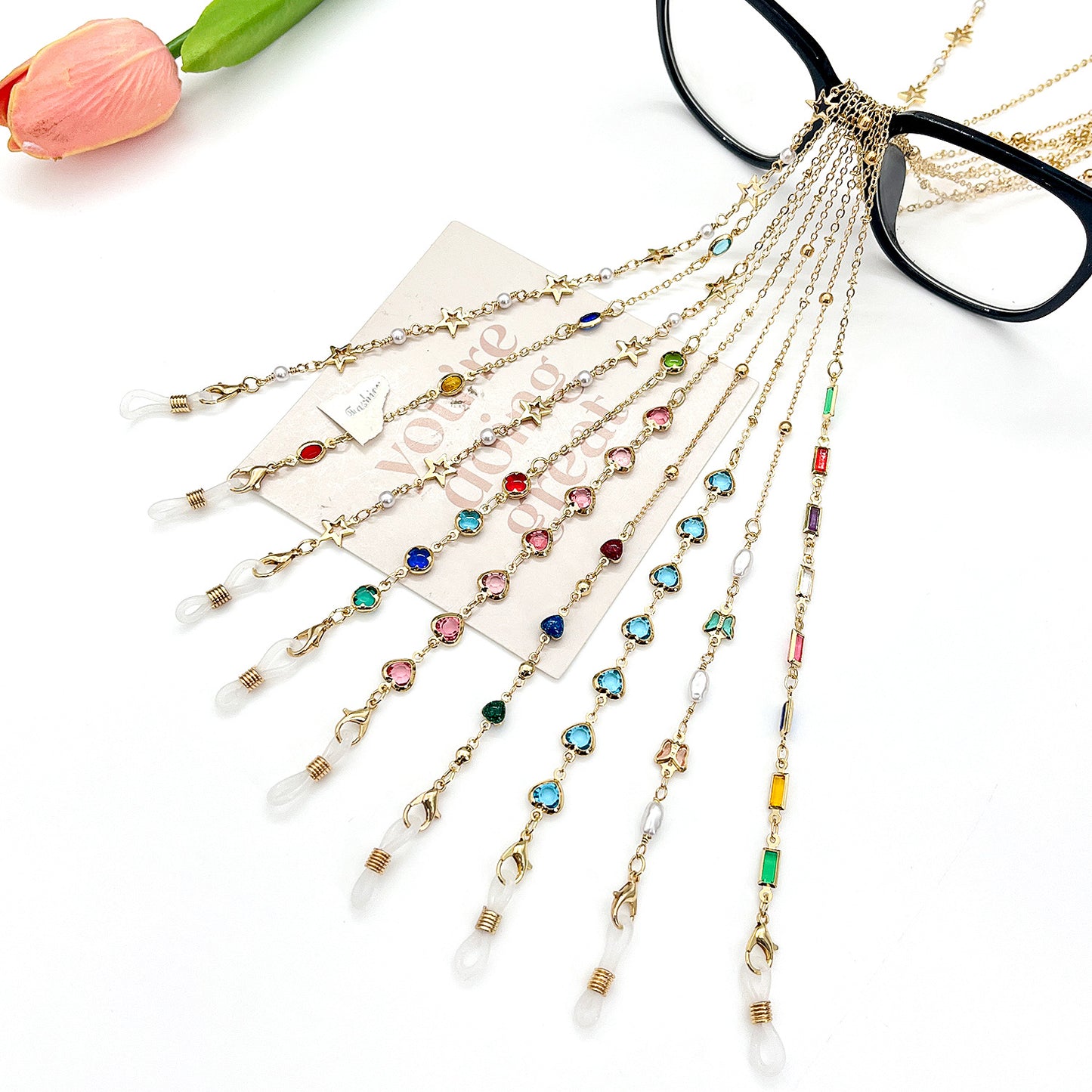 Star-Embellished Eyewear Retainer Chain Acalora