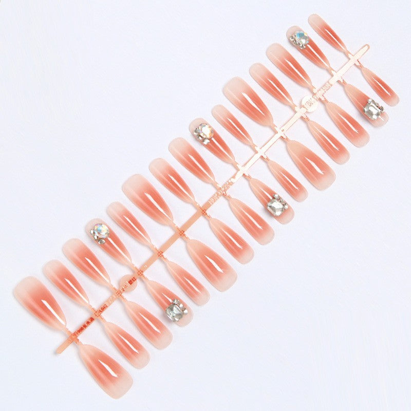 Artificial nail set with elegant crystalline accents Acalora