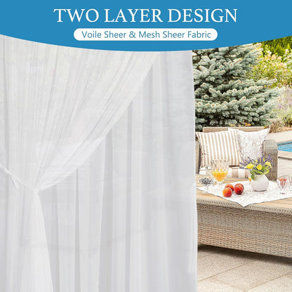 Elegant Sheer Curtain Panels with Rod Pocket Design
